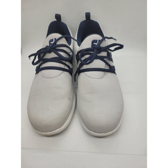 FJ Footjoy Womens Athletic Shoes Leisure Slip on Sneaker 9.5M White Navy - Picture 7 of 7